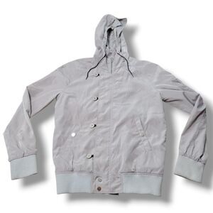 Shades Of Greige Jacket Size Small Mens Full Zip Up Jacket Hooded Utility Jacket